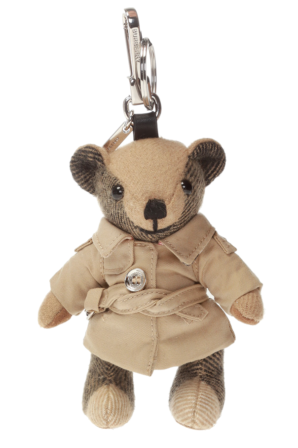 Beige Teddy bear charm Burberry logo scarf burberry scarf archive beige SchaferandweinerShops Ireland